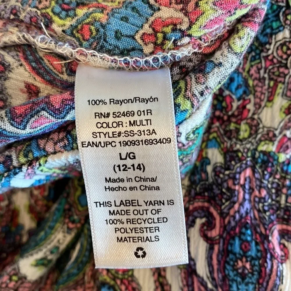 Scoop Women’s Paisley Print Maxi Skirt Size 12/14